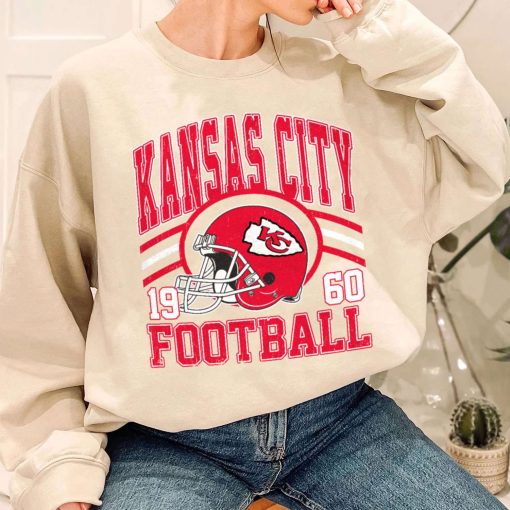 T Sweatshirt Women 1 DSHLM16 Vintage Sunday Helmet Football Kansas City Chiefs T Shirt