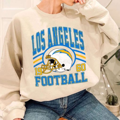 T Sweatshirt Women 1 DSHLM18 Vintage Sunday Helmet Football Los Angeles Chargers T Shirt