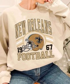 T Sweatshirt Women 1 DSHLM23 Vintage Sunday Helmet Football New Orleans Saints T Shirt
