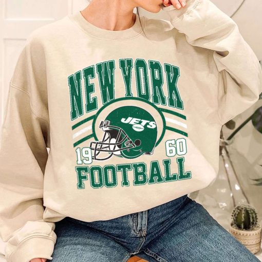 T Sweatshirt Women 1 DSHLM25 Vintage Sunday Helmet Football New York Jets T Shirt