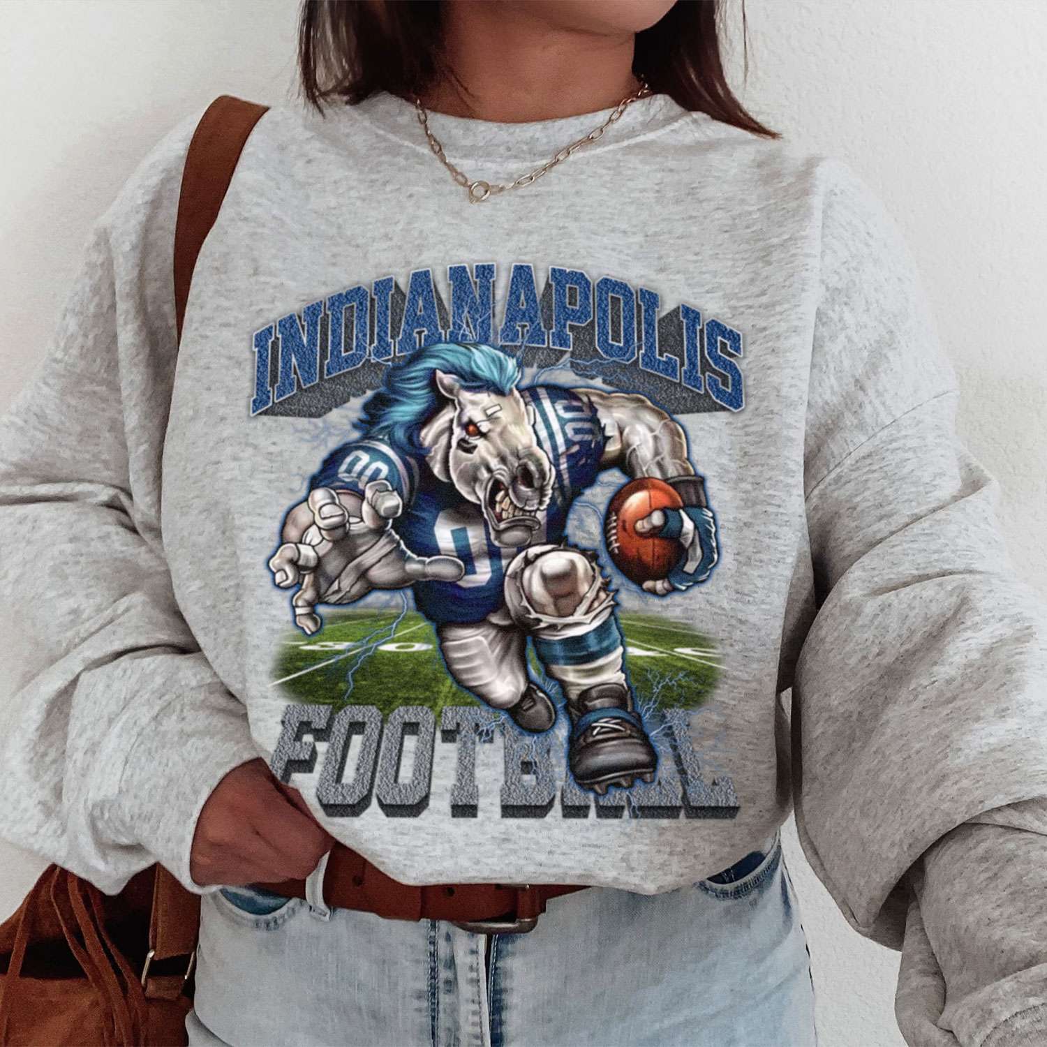Blue Mascot Indianapolis Colts T-Shirt - Cruel Ball