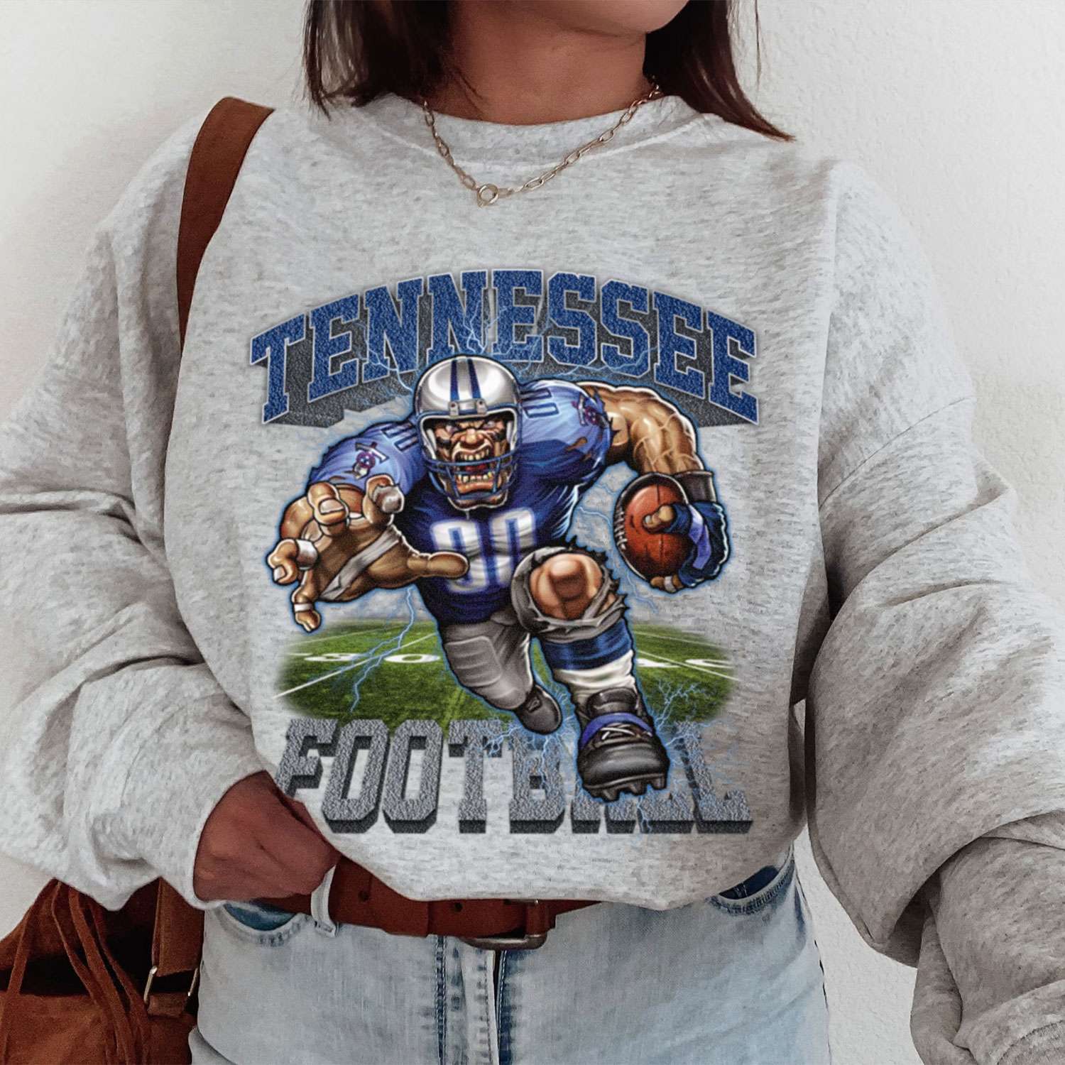 Tennessee Titans Football Vintage Crewneck Sweatshirt - Cruel Ball