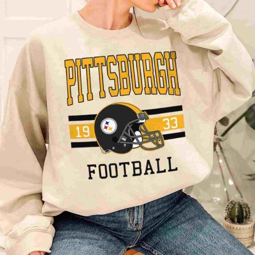 T Sweatshirt Women 1 TS0101 Pittsburgh Football Vintage Crewneck Sweatshirt Pittsburgh Steelers