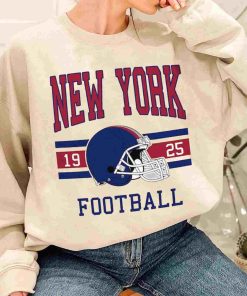 T Sweatshirt Women 1 TS0104 New York Football Vintage Crewneck Sweatshirt New York Giants