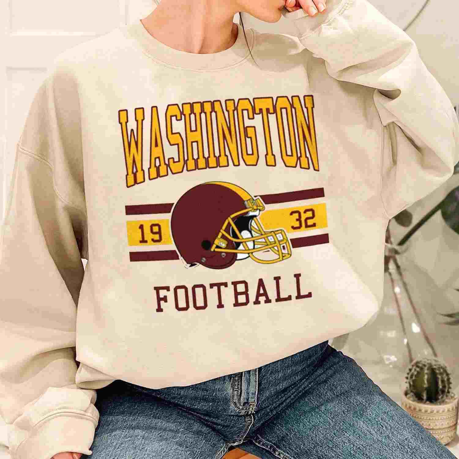 Washington Commander Football Vintage Crewneck Sweatshirt