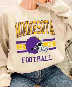 T Sweatshirt Women 1 TS0112 Minnesota Football Vintage Crewneck Sweatshirt Minnesota Vikings