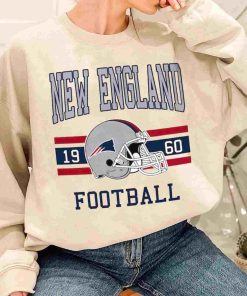 T Sweatshirt Women 1 TS0113 New England Football Vintage Crewneck Sweatshirt New England Patriots