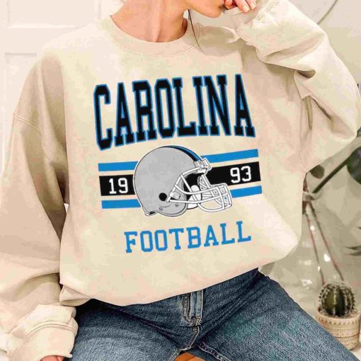 T Sweatshirt Women 1 TS0116 Carolina Football Vintage Crewneck Sweatshirt Carolina Panthers 1