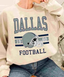 T Sweatshirt Women 1 TS0118 Dallas Football Vintage Crewneck Sweatshirt Dallas Cowboys