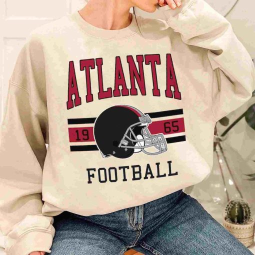 T Sweatshirt Women 1 TS0119 Atlanta Football Vintage Crewneck Sweatshirt Atlanta Flacons