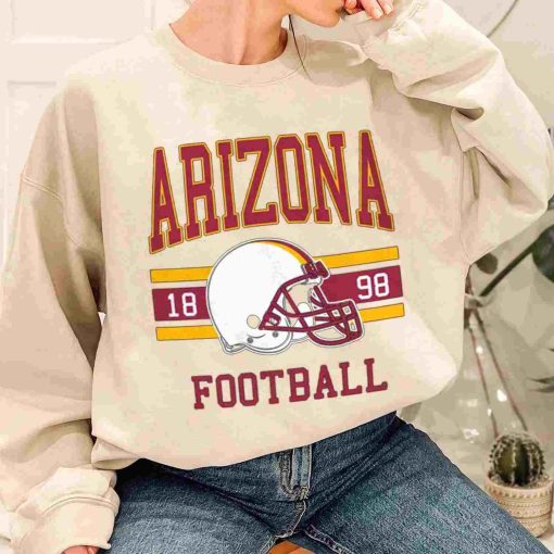 T Sweatshirt Women 1 TS0120 Arizona Football Vintage Crewneck Sweatshirt Arizona Cardinals