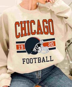 T Sweatshirt Women 1 TS0126 Chicago Football Vintage Crewneck Sweatshirt Chicago Bears