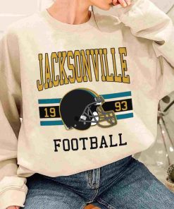 T Sweatshirt Women 1 TS0130 Jacksonville Football Vintage Crewneck Sweatshirt Jacksonville Jaguars