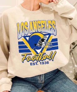 T Sweatshirt Women 1 TS0203 Rams Helmets NFL Sunday Retro Los Angeles Rams T Shirt