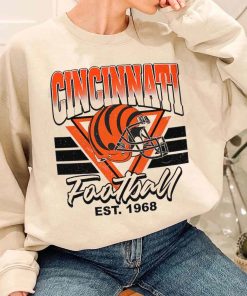 T Sweatshirt Women 1 TS0208 Cincinnati Helmets NFL Sunday Retro Cincinnati Bengals T Shirt