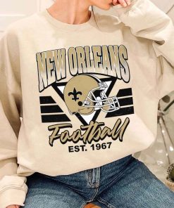 T Sweatshirt Women 1 TS0209 Orleans Saints Helmets NFL Sunday Retro New Orleans Saints T Shirt