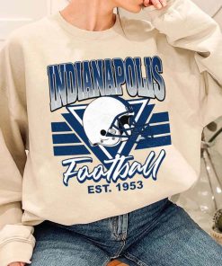 T Sweatshirt Women 1 TS0213 Indianapolis Helmets NFL Sunday Retro Indianapolis Colts T Shirt