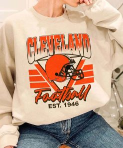 T Sweatshirt Women 1 TS0215 Cleveland Helmets NFL Sunday Retro Cleveland Browns T Shirt