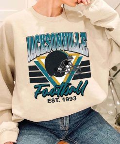 T Sweatshirt Women 1 TS0216 Jacksonville Helmets NFL Sunday Retro Jacksonville Jaguars T Shirt