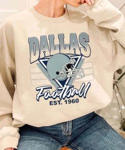 T Sweatshirt Women 1 TS0217 Dallas Helmets NFL Sunday Retro Dallas Cowboys T Shirt