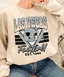 T Sweatshirt Women 1 TS0220 Las Vegas Helmets NFL Sunday Retro Las Vegas Raiders T Shirt