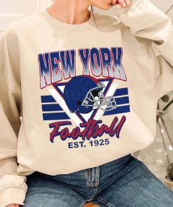 T Sweatshirt Women 1 TS0222 Giants Helmets NFL Sunday Retro New York Giants T Shirt