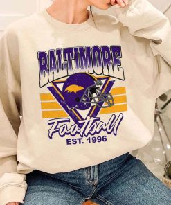 T Sweatshirt Women 1 TS0224 Baltimore Helmets NFL Sunday Retro Baltimore Ravens T Shirt
