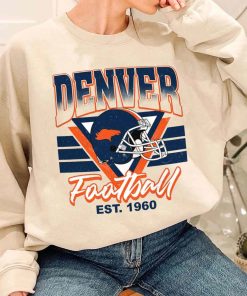 T Sweatshirt Women 1 TS0225 Denver Helmets NFL Sunday Retro Denver Broncos T Shirt
