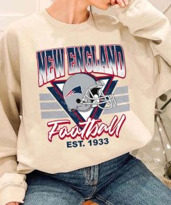T Sweatshirt Women 1 TS0229 New England Helmets NFL Sunday Retro New England Patriots T Shirt