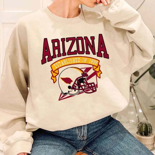 T Sweatshirt Women 1 TS0301 Arizona Established In 1898 Vintage Football Team Arizona Cardinals T Shirt