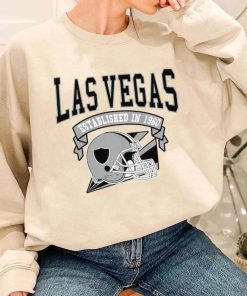 T Sweatshirt Women 1 TS0308 Las Vegas Established In 1960 Vintage Football Team Las Vegas Raiders T Shirt