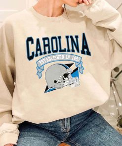 T Sweatshirt Women 1 TS0309 Carolina Established In 1993 Vintage Football Team Carolina Panthers T Shirt