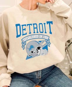 T Sweatshirt Women 1 TS0310 Detroit Established In 1929 Vintage Football Team Detroit Lions T Shirt