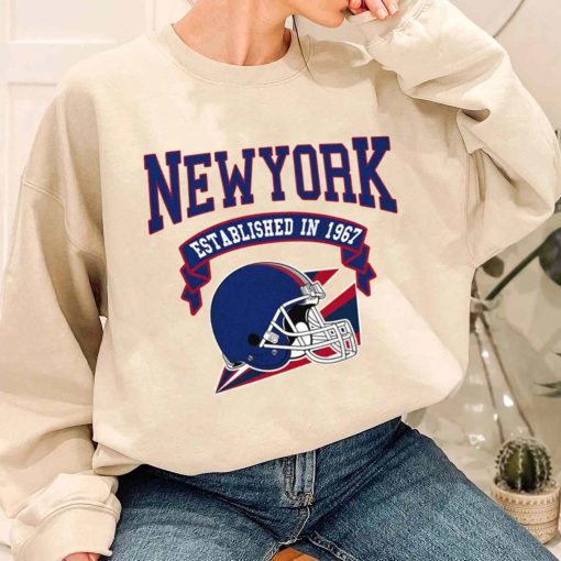 T Sweatshirt Women 1 TS0315 New York Established In 1967 Vintage Football Team New York Giants T Shirt