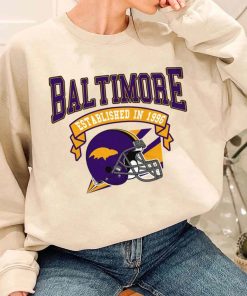 T Sweatshirt Women 1 TS0318 Baltimore Established In 1996 Vintage Football Team Baltimore Ravens T Shirt