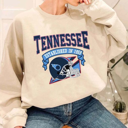 T Sweatshirt Women 1 TS0321 Tennessee Established In 1959 Vintage Football Team Tennessee Titans T Shirt