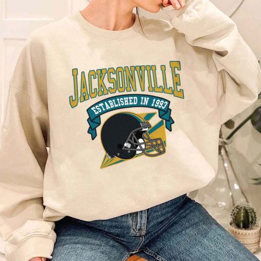 T Sweatshirt Women 1 TS0324 Jacksonville Established In 1993 Vintage Football Team Jacksonville Jaguars T Shirt