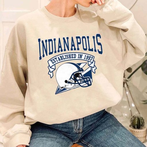 T Sweatshirt Women 1 TS0325 Indianapolis Established In 1993 Vintage Football Team Indianapolis Colts T Shirt