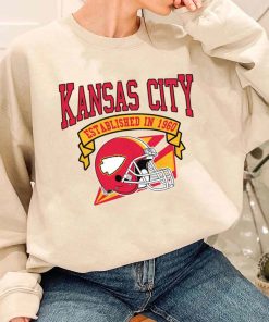 T Sweatshirt Women 1 TS0329 Kansas City Established In 1960 Vintage Football Team Kansas City Chiefs T Shirt