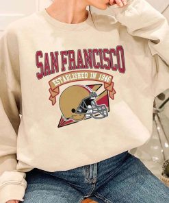 T Sweatshirt Women 1 TS0331 San Francisco Established In 1946 Vintage Football Team San Francisco 49ers T Shirt