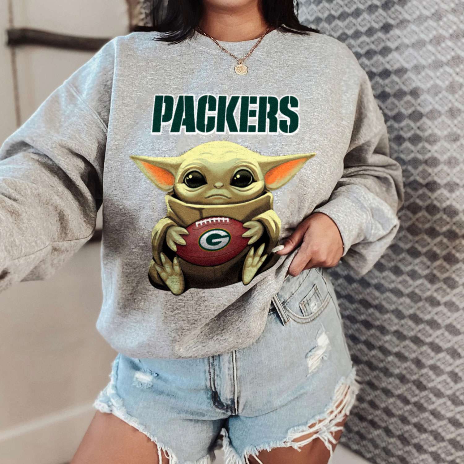 Baby Yoda And Groot Hug Green Bay Packers T-Shirt - T-shirts Low Price