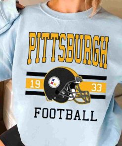 T Sweatshirt Women 3 TS0101 Pittsburgh Football Vintage Crewneck Sweatshirt Pittsburgh Steelers