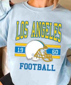 T Sweatshirt Women 3 TS0105 Los Angeles Football Vintage Crewneck Sweatshirt Los Angeles Chargers
