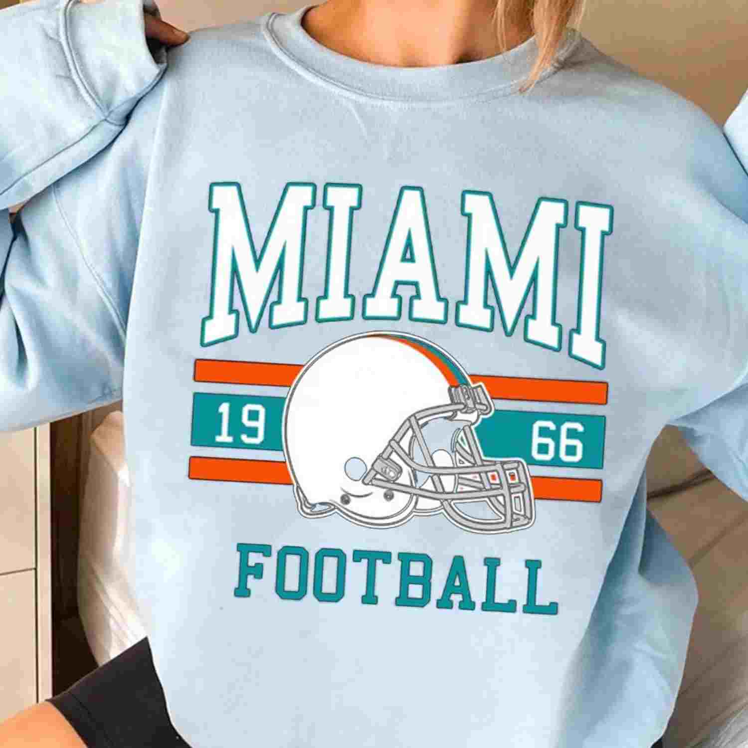 Miami Dolphins Football Vintage Crewneck Sweatshirt - Cruel Ball