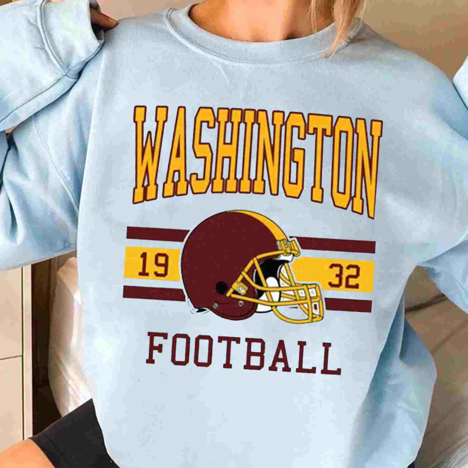 Washington Commander Football Vintage Crewneck Sweatshirt