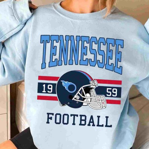 T Sweatshirt Women 3 TS0109 Tennessee Football Vintage Crewneck Sweatshirt Tennessee Titans