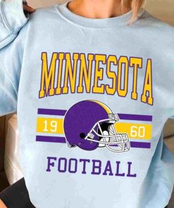T Sweatshirt Women 3 TS0112 Minnesota Football Vintage Crewneck Sweatshirt Minnesota Vikings