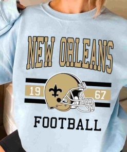 T Sweatshirt Women 3 TS0114 New Orleans Football Vintage Crewneck Sweatshirt New Orleans Saints