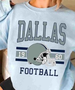 T Sweatshirt Women 3 TS0118 Dallas Football Vintage Crewneck Sweatshirt Dallas Cowboys