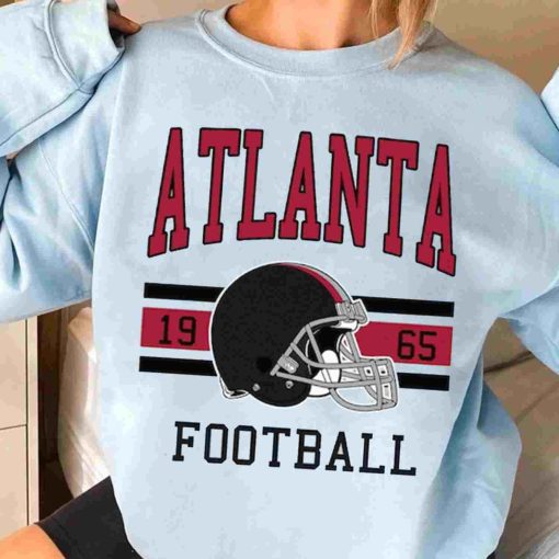 T Sweatshirt Women 3 TS0119 Atlanta Football Vintage Crewneck Sweatshirt Atlanta Flacons